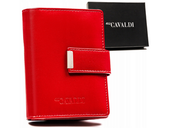 Pojemny, skórzany portfel damski na zatrzask - 4U Cavaldi