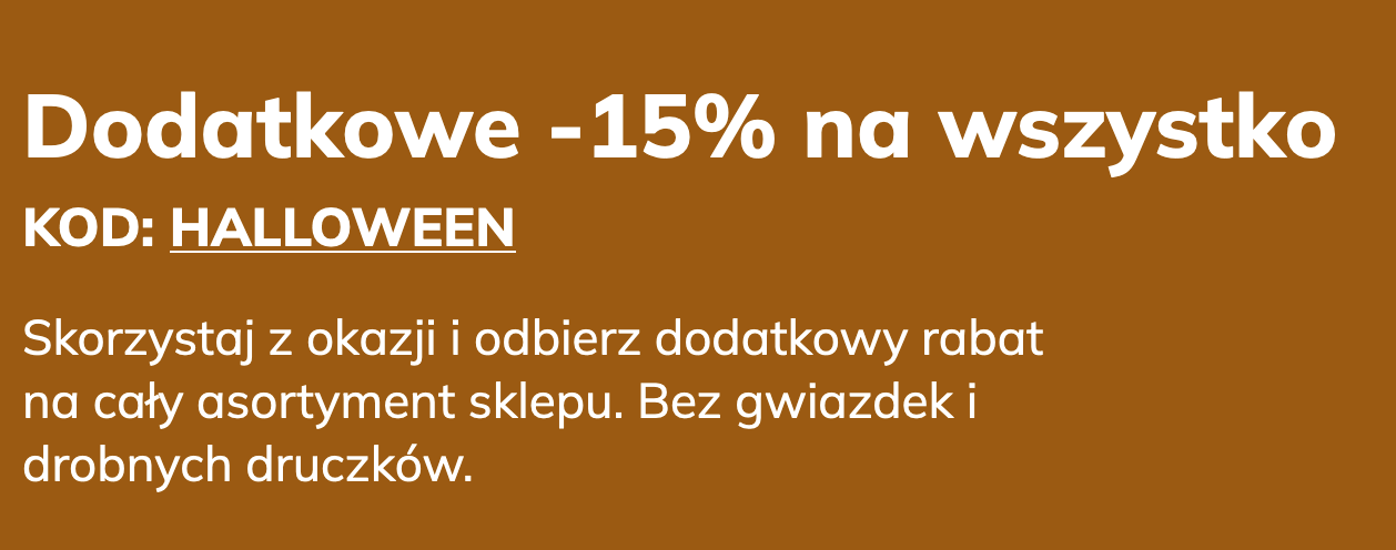 Halloweenowa promocja na cały asortyment