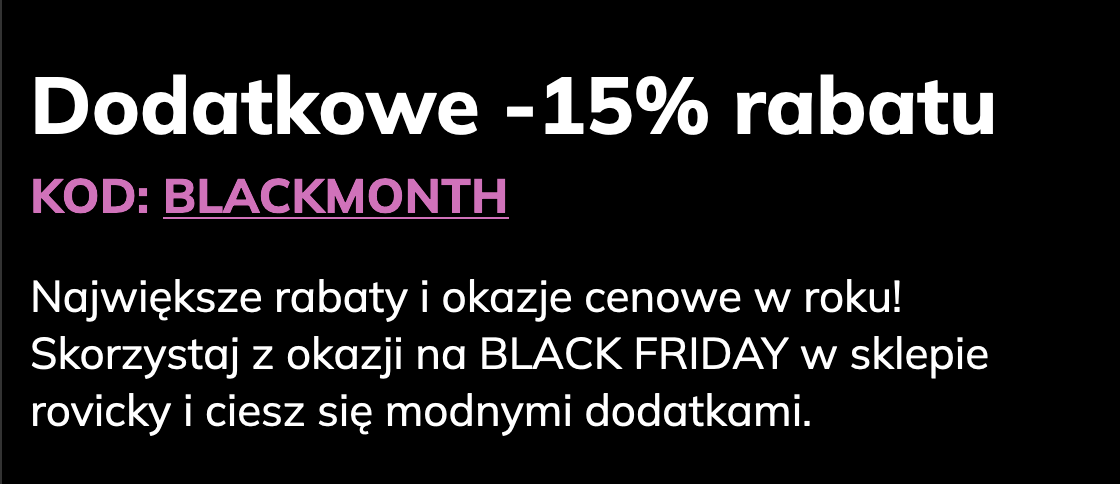 Black Week 2024 - promocja na cały asortyment