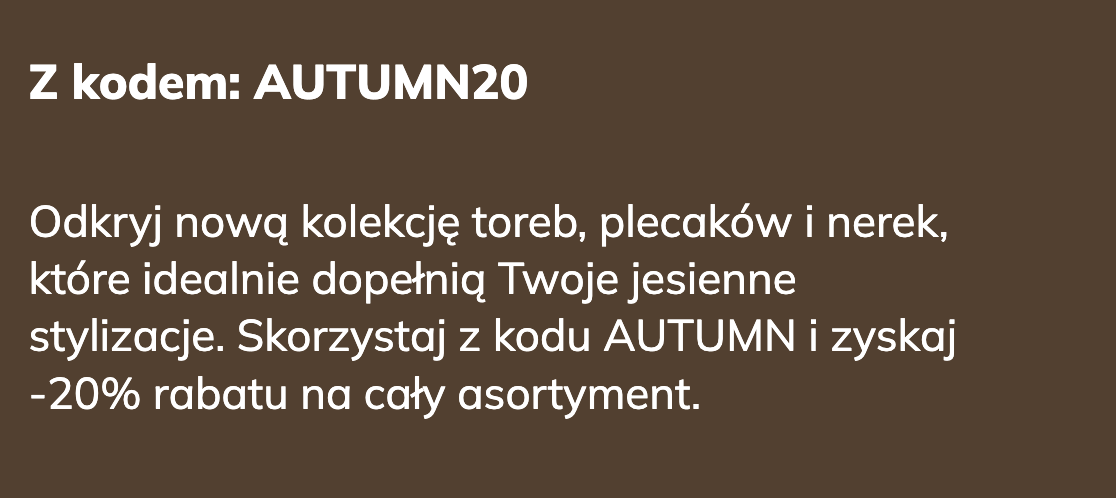 Jesienna promocja -20%
