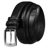 Skórzany, klasyczny, czarny pasek męski - Peterson