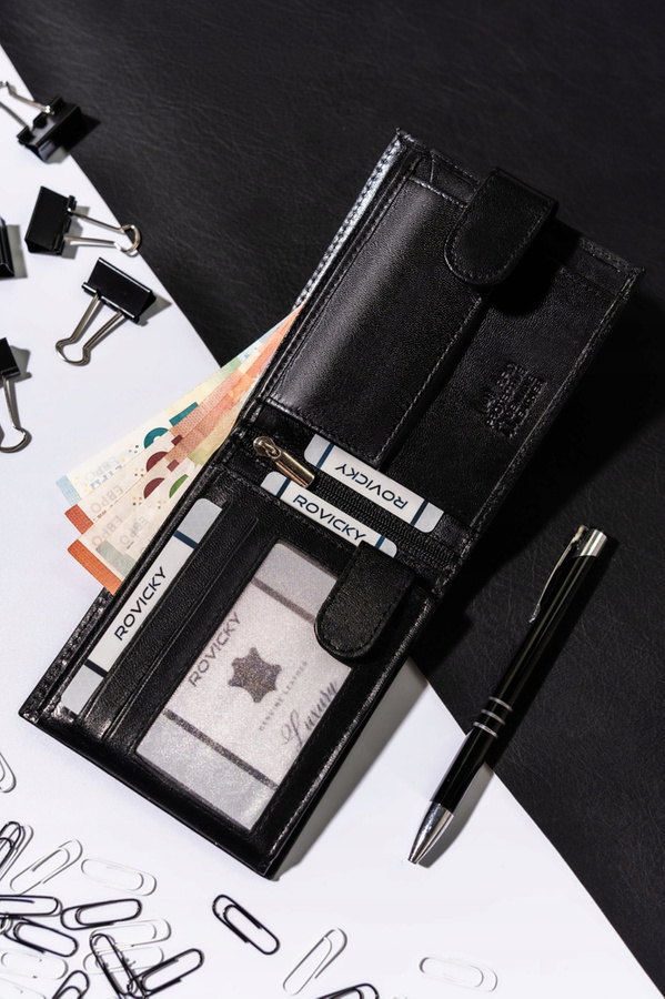 Klasyczny, poziomy portfel męski ze skóry naturalnej - Always Wild