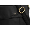 Skórzana, czarna listonoszka męska do pracy z saszetką w zestawie - Peterson 