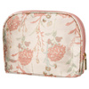 Kosmetyczka podróżna z materiału syntetycznego w różowo-beżowym kolorze zdobiona kwiatami - Peterson
