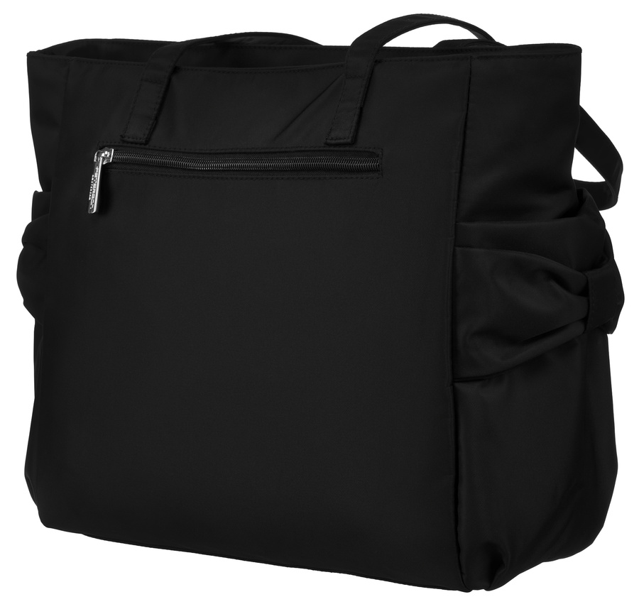 Czarny shopper bag torebka mieszcząca A4 - Peterson