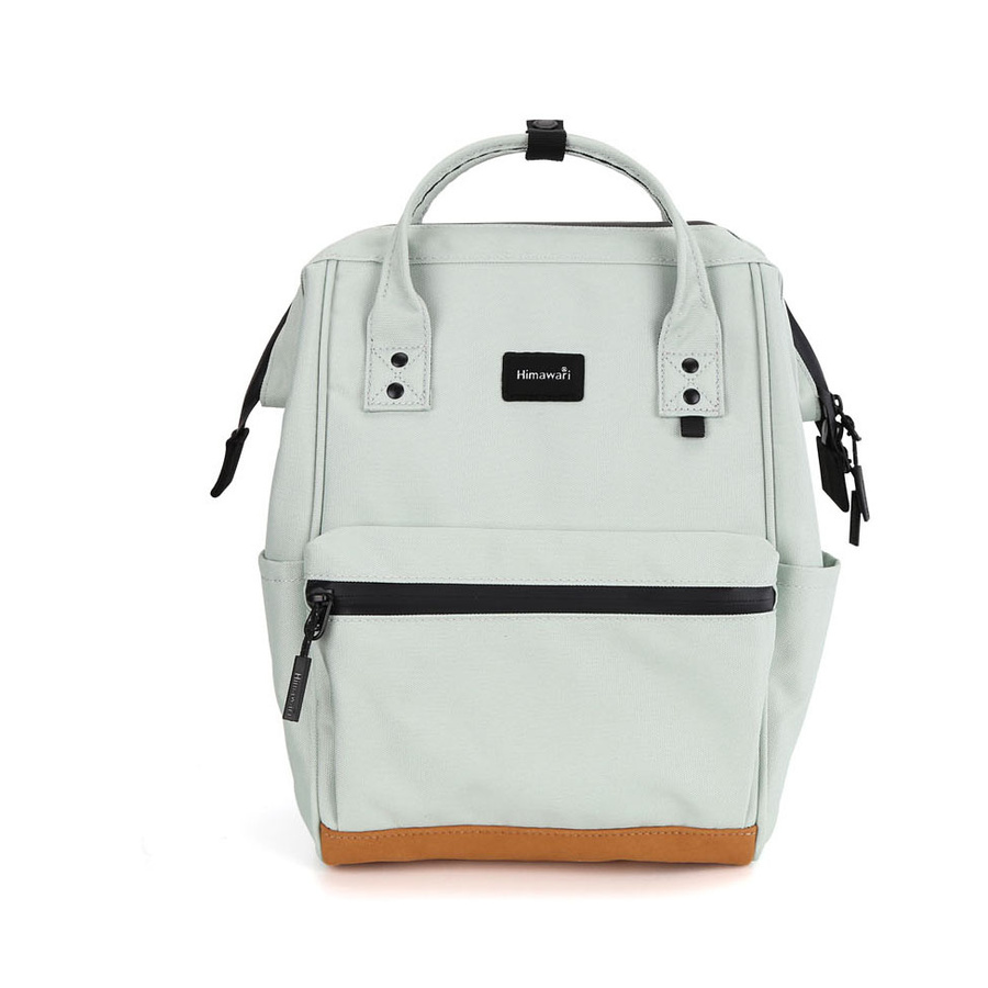 Pojemny plecak damski w miętowym kolorze zamykany suwakiem - Himawari