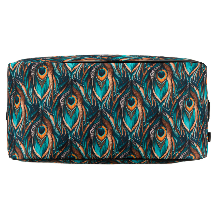 Torba podróżna z wytrzymałego poliestru z roślinnym wzorem wyposażona w dopinany pasek - Rovicky