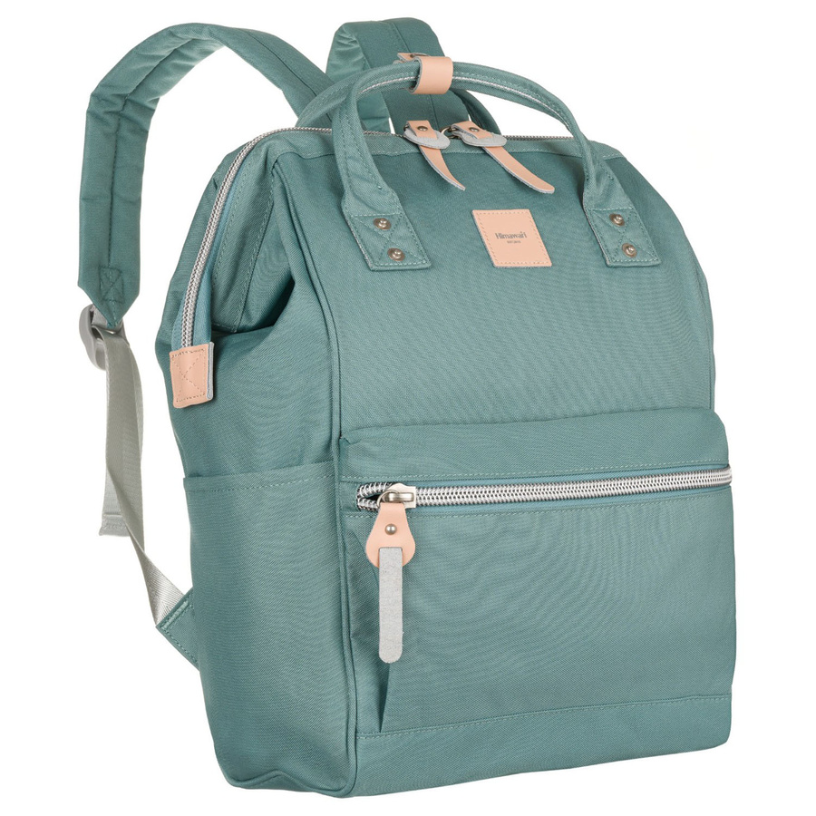 Pojemny, miętowy plecak na laptopa z portem USB - Himawari