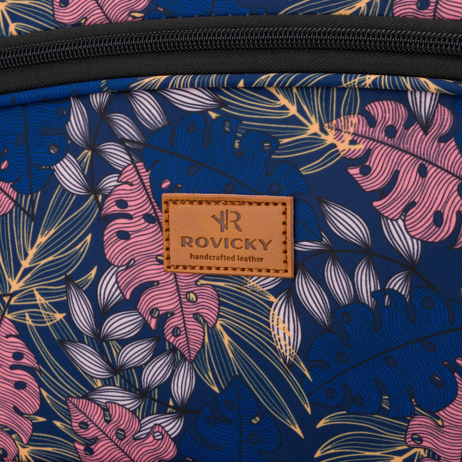 Torba podróżna wyposażona w dopinany pasek i zewnętrzną kieszeń zapinaną suwakiem - Rovicky