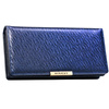 Granatowy portfel damski ze skóry ekologicznej wyposażony w system RFID - Rovicky