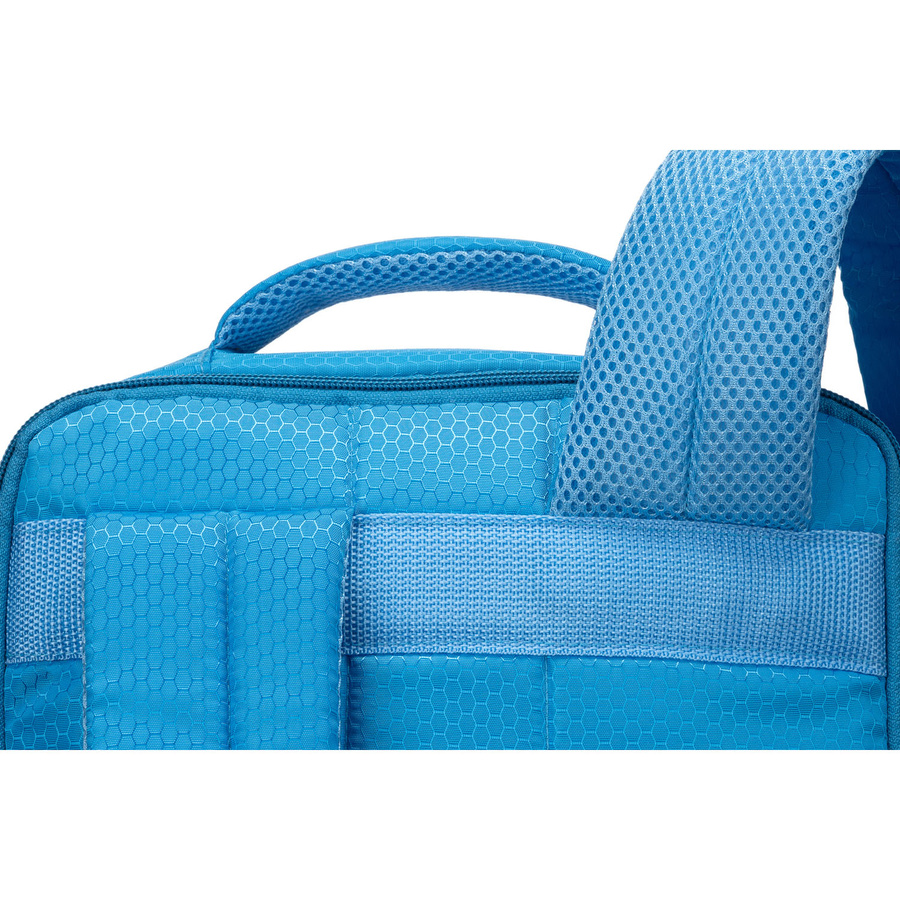 Podróżny plecak z poliestru w niebieskim kolorze wyposażony w oddychające szelki - Peterson