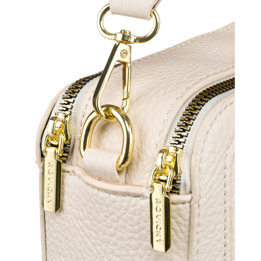 Miejska torebka saszetka na ramię w beżowym kolorze - Rovicky