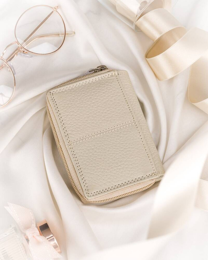 Torba skórzana+portfel PTN D73-DS Light Beige