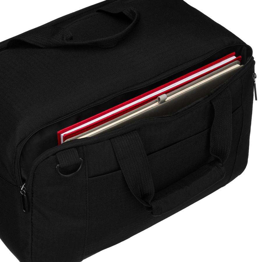 Plecak podróżny w czarnym kolorze zamykany suwakiem, idealny na bagaż podręczny - Peterson