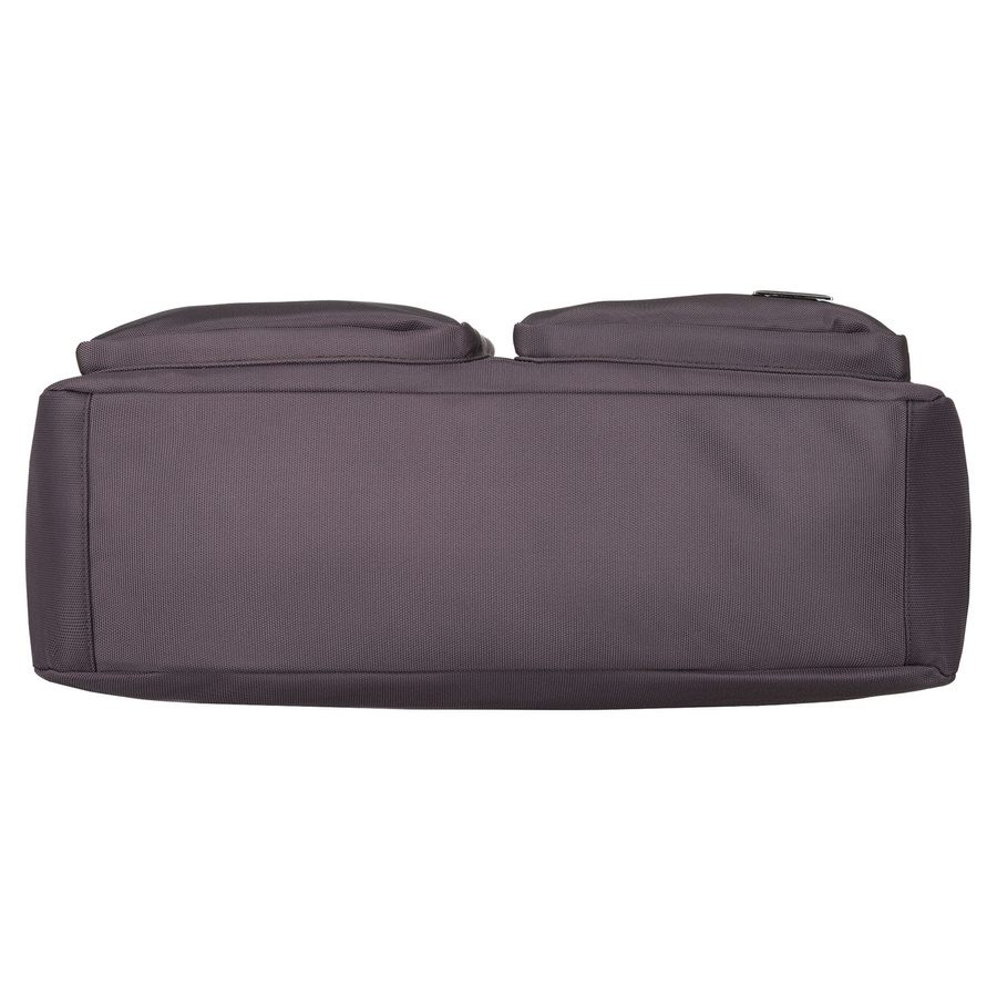 Pojemna torba damska w szarym kolorze z przegrodą na laptopa wykonana z poliestru - Peterson