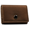 Brązowy portfel damski odszyty ze skóry naturalnej i ekologicznej - Peterson