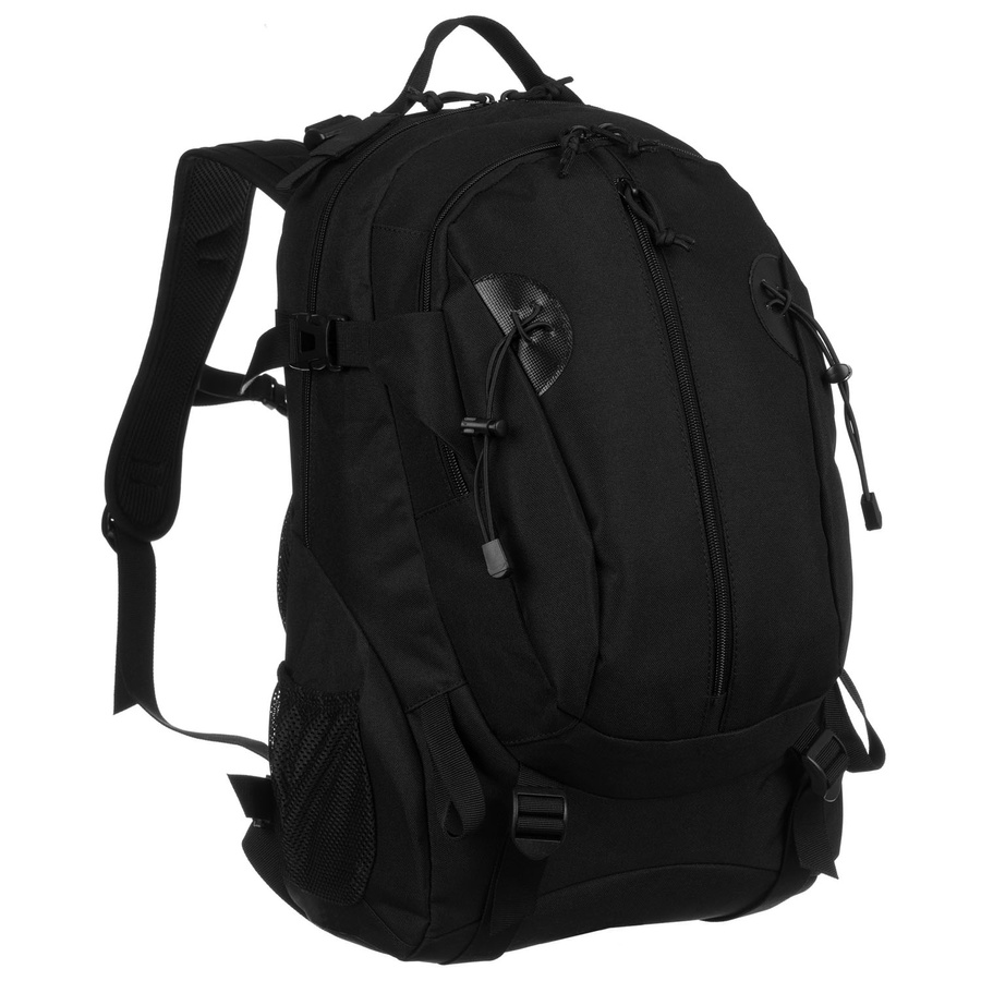 Czarny, wojskowy plecak militarny wyposażony w pasy kompresyjne - Peterson