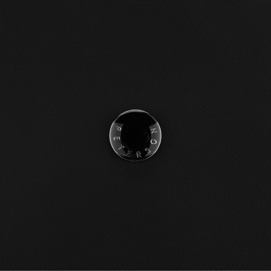 Miejski, czarny plecak damski wykonany z poliestru, zawieszony na regulowanych szelkach - Peterson