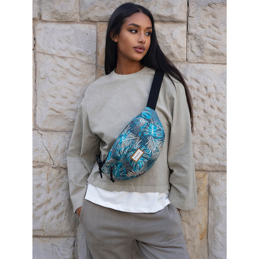 Stylowa nerka damska z motywem monstery - Rovicky