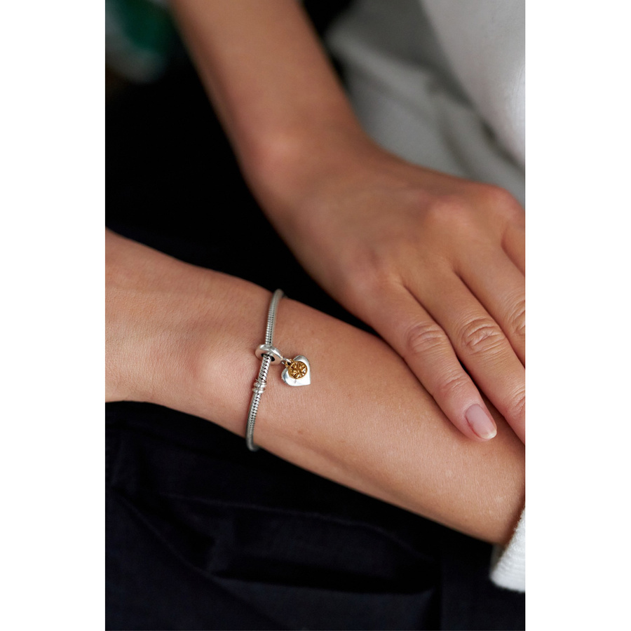 Srebrny charms serce do modułowej bransoletki - Peterson