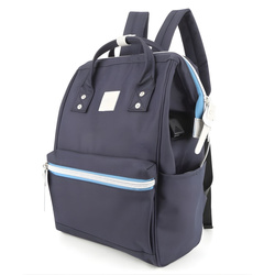 Pojemny, granatowy plecak na laptopa z portem USB - Himawari