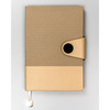Beżowy notes w formacie A5 zadrukowany w linie - Peterson