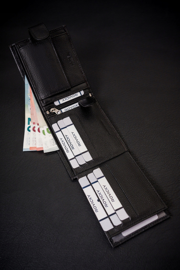 Duży, skórzany portfel męski z systemem RFID - 4U Cavaldi