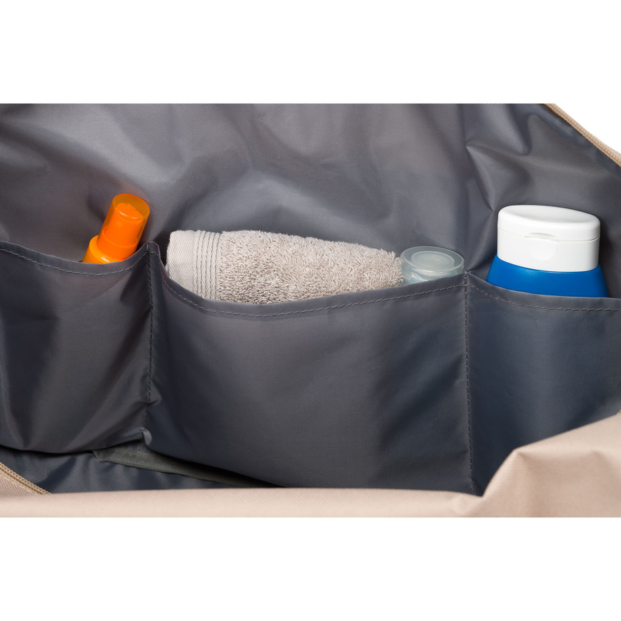 Beżowa, wodoodporna torba podróżna z poliestru - Peterson