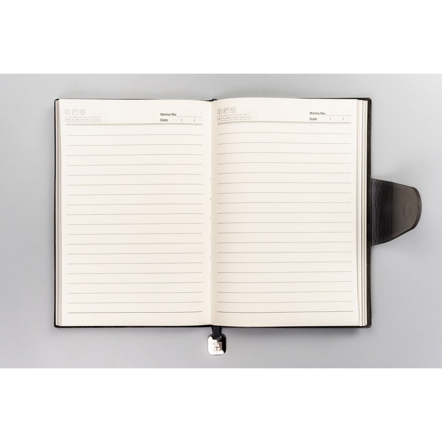 Szary notes w formacie A5 z wbudowaną zakładką - Peterson