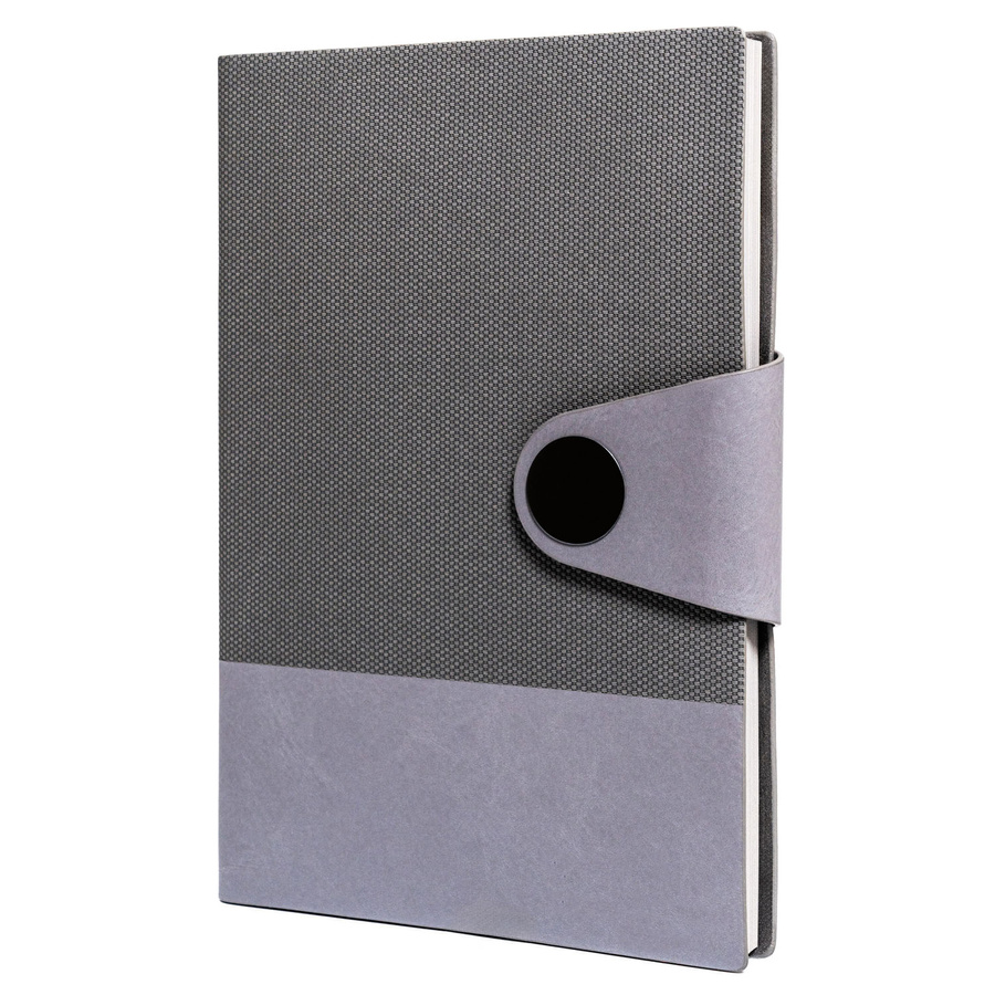 Szary notes w formacie A5 z wbudowaną zakładką - Peterson