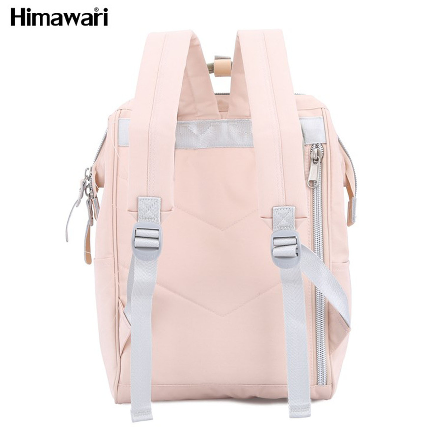 Miejski plecak w różowo-błękitnym kolorze zawieszony na regulowanych szelkach - Himawari