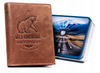 Duży, skórzany portfel męski w orientacji pionowej - Peterson