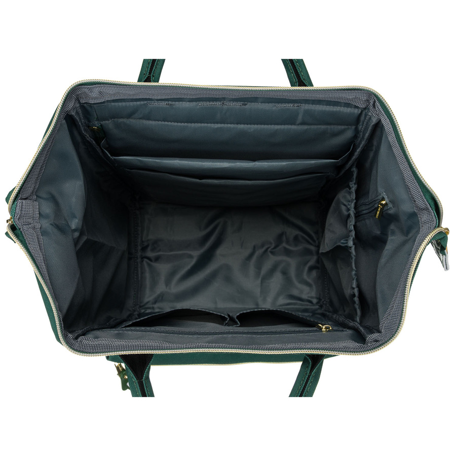 Podróżny plecak damski z poliestru w zielonym kolorze z miejscem na laptopa - Peterson