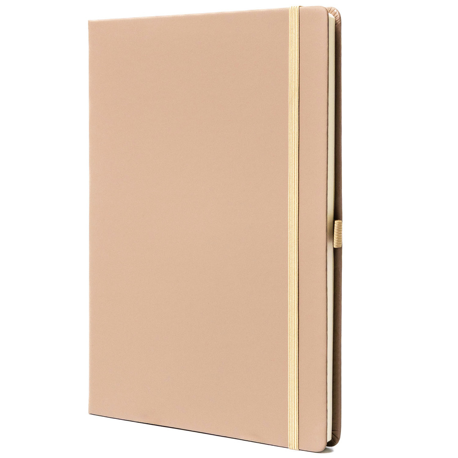 Notes w twardej oprawie w kolorze khaki zadrukowany w linie - Peterson