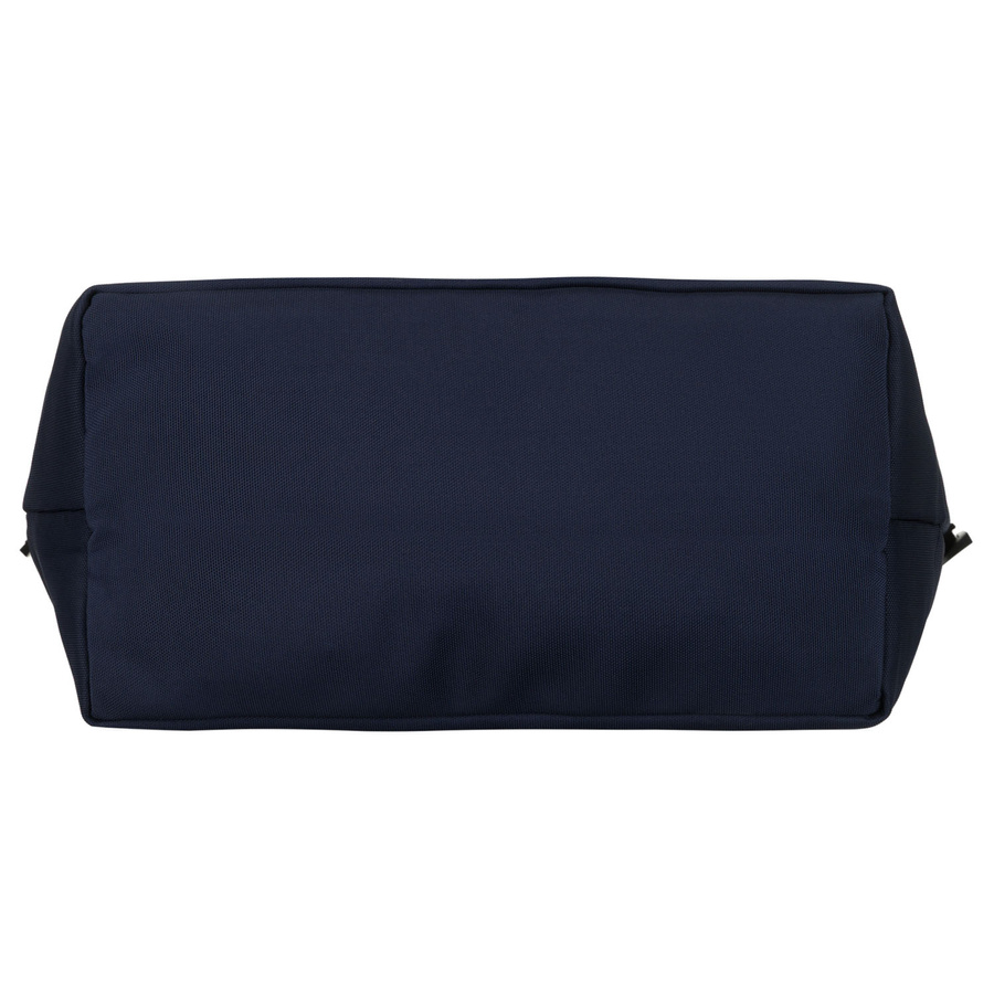 Granatowa shopperka damska z poliestru z kieszenią zewnętrzną - Peterson