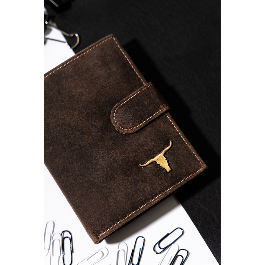 Duży portfel męski z bydlęcej skóry naturalnej - Buffalo Wild