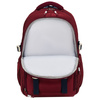 Bordowy plecak szkolny z poliestru wyposażony w boczne pasy kompresyjne - Peterson