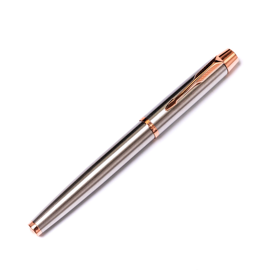 Metalowy długopis w srebrno-złotym kolorze z czarnym wkładem - Peterson