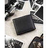 Duży, czarny portfel męski ze skóry naturalnej wyposażony w system RFID - Rovicky