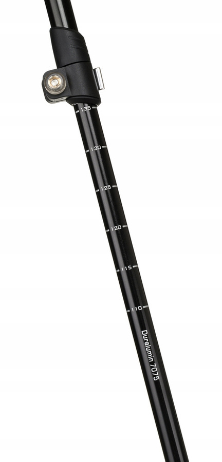 Regulowane, czarne kijki trekkingowe z aluminium - Peterson