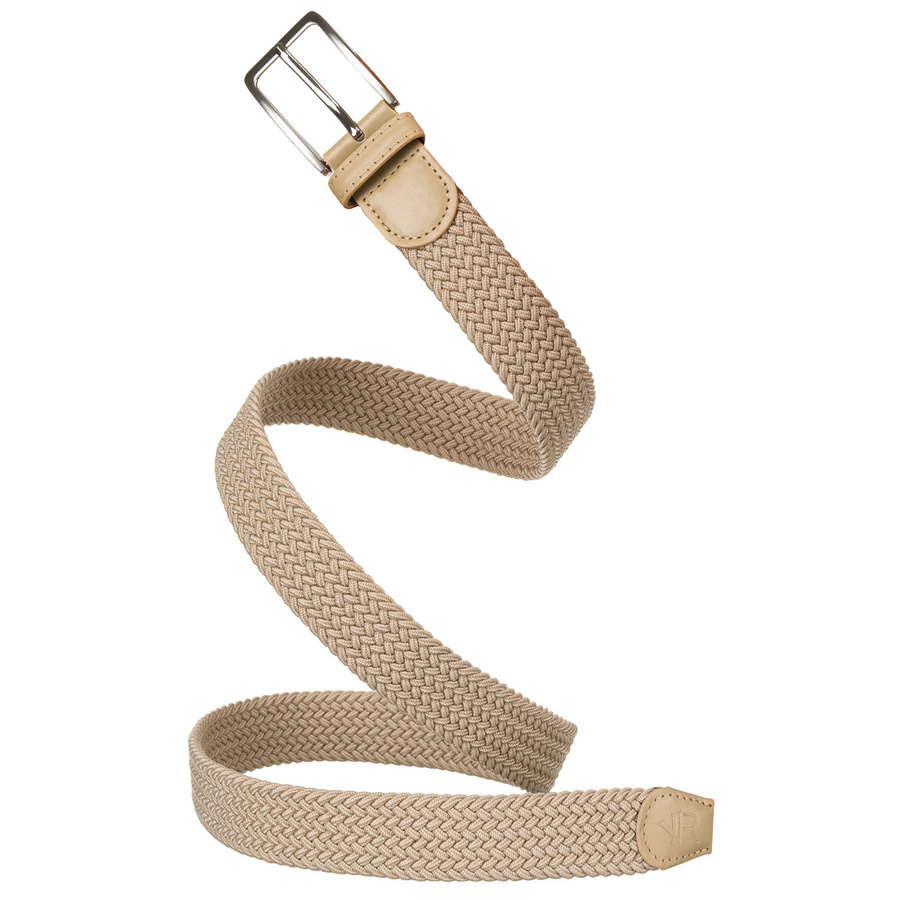 Elastyczny, beżowy pasek parciany - Rovicky