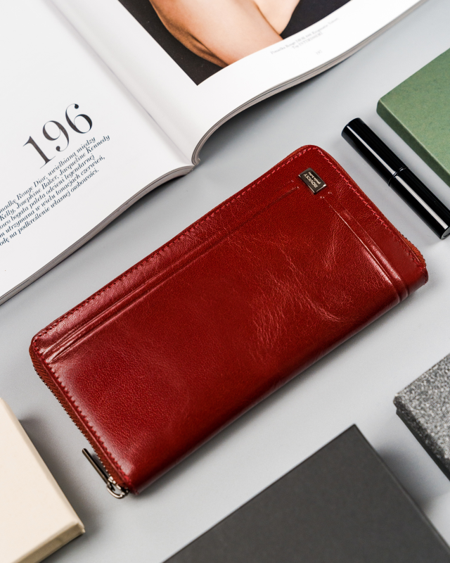 Duży portfel damski piórnik na zamek - Rovicky