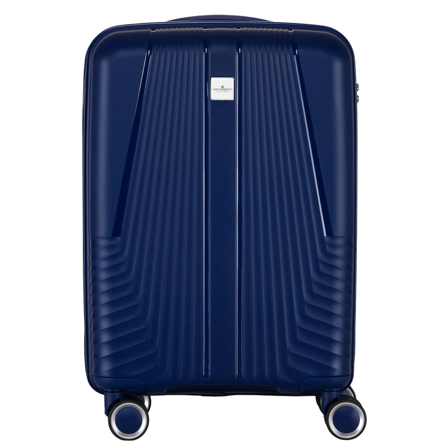Kabinowa, granatowa walizka podróżna z teleskopowym uchwytem - Peterson