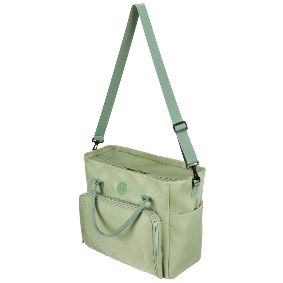 Zielona, weekendowa torba podróżna z poliestru - Peterson