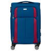 Duża, lekka walizka z wytrzymałej tkaniny poliestrowej w niebiesko-czerwonym kolorze - Peterson