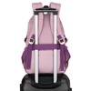 Miękki plecak szkolny z poliestru w białofioletowym kolorze, zawieszony na regulowanych szelkach - Peterson