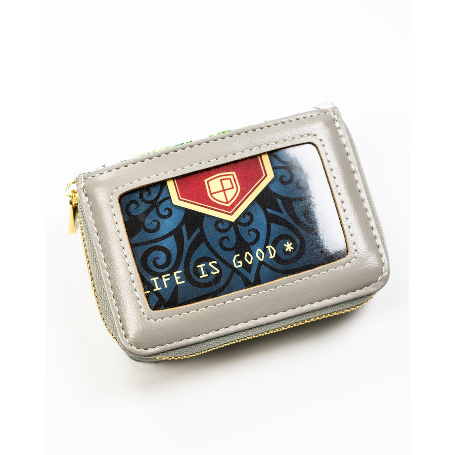 Mały, zielony portfelik damski ze skóry naturalnej z systemem RFID - Peterson