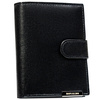 Duży, pionowy portfel męski ze skóry naturalnej w czarnym kolorze zamykany na zatrzask - Ronaldo
