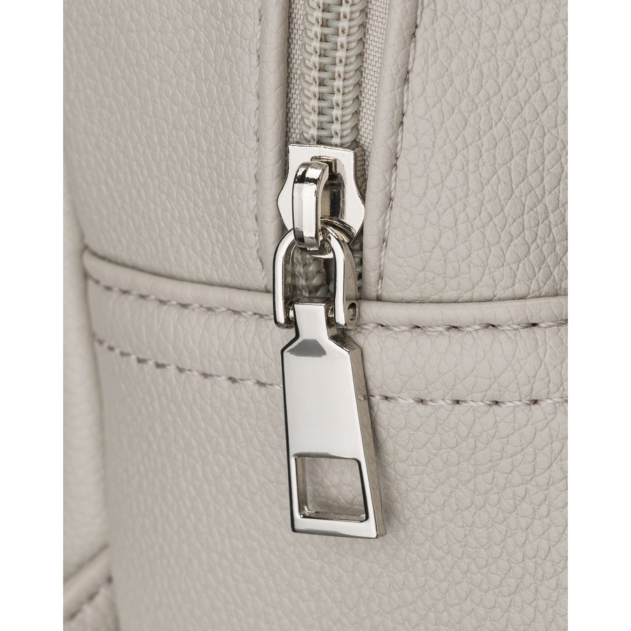 Szary, miejski plecak damski ze skóry ekologicznej - Rovicky