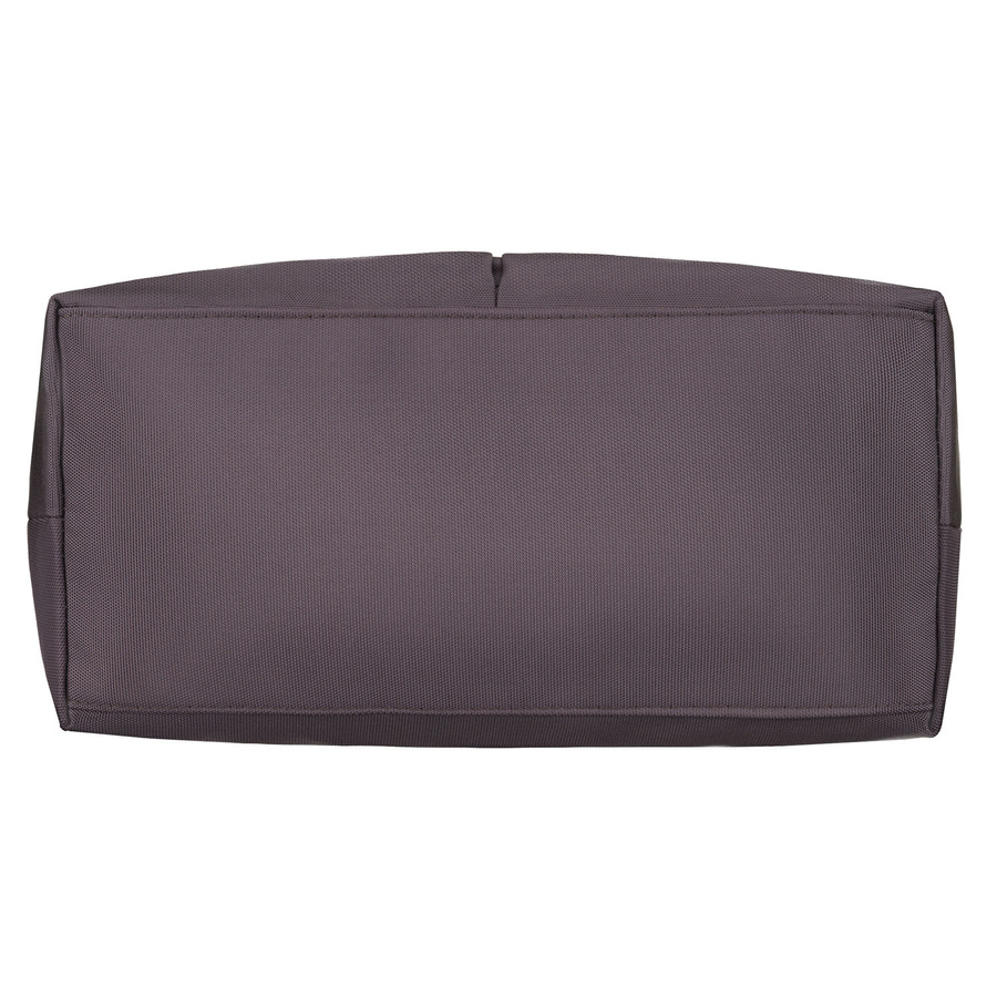 Jednokomorowa shopperka damska z poliestru w szarym kolorze wyposażona w dopinany, regulowany pasek - Peterson